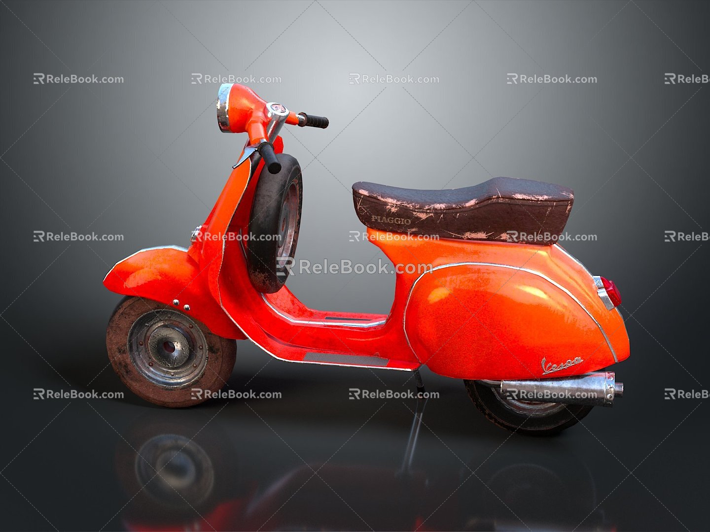 Scooter Motorcycle Two-wheeled Motocross Motorcycle Road Race Motorcycle Motor Vehicle 3d model