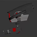 Intelligent Flying Machine With Dual Rotors Black Body Red Components And Control Panel