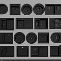 Black Kitchen Sinks Various Shapes And Different Functional Designs For Modern Kitchens 3d model