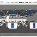 Modern Public Office Space With Open Layout Ergonomic Chairs And Large Windows 3d model