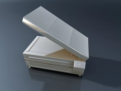 Professional Desktop Office Scanner With Open Lid For Efficient Document Scanning 3d model