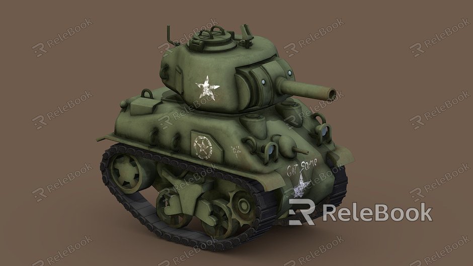 Cartoon Sherman Tank model