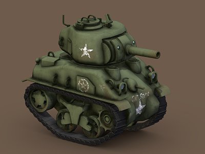 Cartoon Sherman Tank model