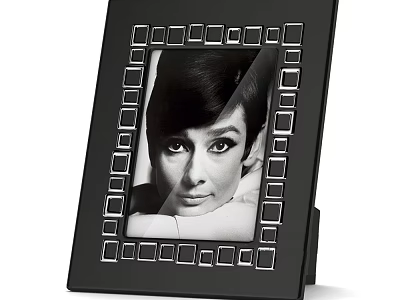 Black Photo Frame With Square Decorative Border And Modern Design For Home 3d model