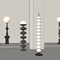 Modern Floor Lamp Simple Neoclassical Middle Ancient Floor Decorative Lamp 3d model