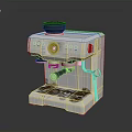 Modern Design Stainless Steel Espresso Coffee Machine With Control Panel And Pressure Gauge