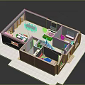 Modern Industrial House Interior Layout Featuring Dining Living Bedroom Staircase Windows And Brick Walls