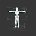 Game Movie Character Female With Gray Hair In Tight Fitting Suit Arms Outstretched