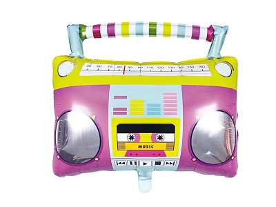 Colorful Inflatable Radio Toy Featuring Music Tape Design And Handle For Home Use 3d model