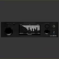 Modern Computer External Audio Interface With Textured Surface And Waveform