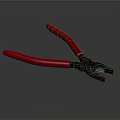 Professional Hardware Tool Pliers with Durable Red Handles for Home Improvement Projects 3d model