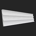 Elegant White Layered Wall Paneling With Modern Design For Interior Decoration 3d model