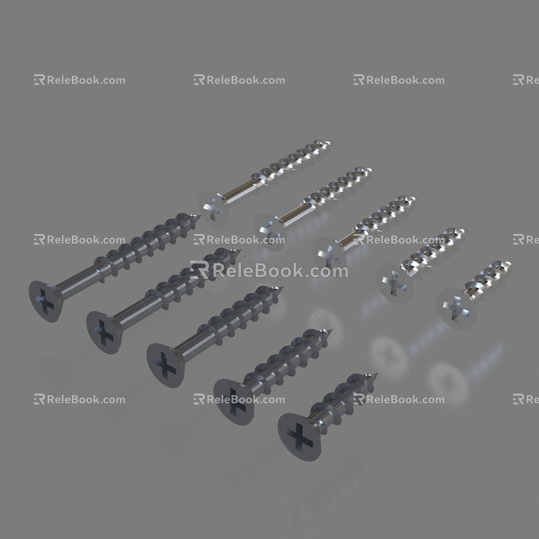 Self Tapping Screw Screw GB Metric Screw Fastener Fixings 3d model