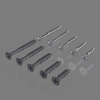 Self Tapping Screw GB Metric Screw Fastener Fixings 3d model