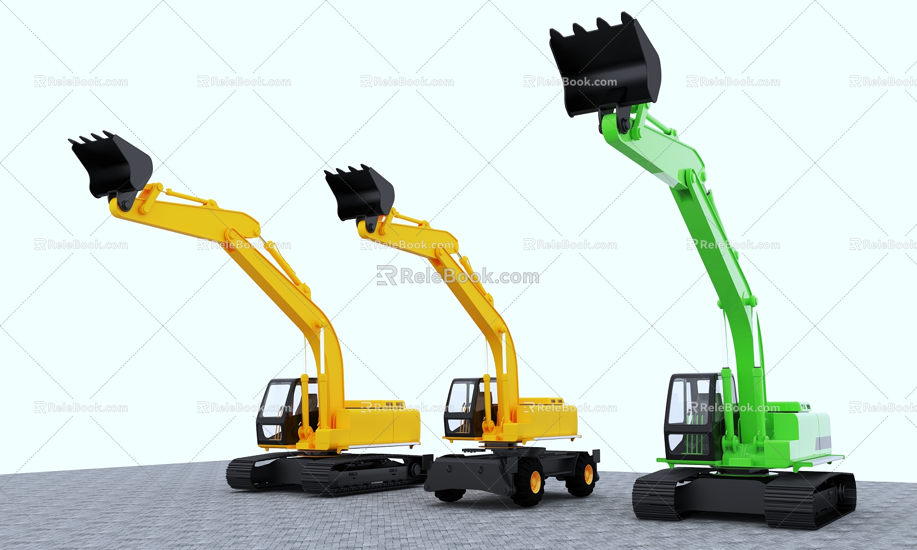 Excavator Construction Vehicle Construction Machinery 3d model