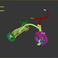 Child Riding Red Tricycle For Outdoor Play Fun And Activities