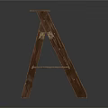 Wooden Foldable Step Ladder With Sturdy Design For Household Use