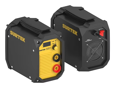 SORTEK Industrial Welding Machines Two Black And Yellow Units With Control Panel And Cooling Fan 3d model