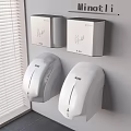 White Wall Mounted Hand Dryers Modern Design For Bathroom Daily Use
