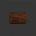 Wooden Storage Cabinet With Two Drawers And Solid Wood Structure