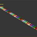 Red LED Strip Light With Multiple Small LEDs Neatly Arranged On Dark Background