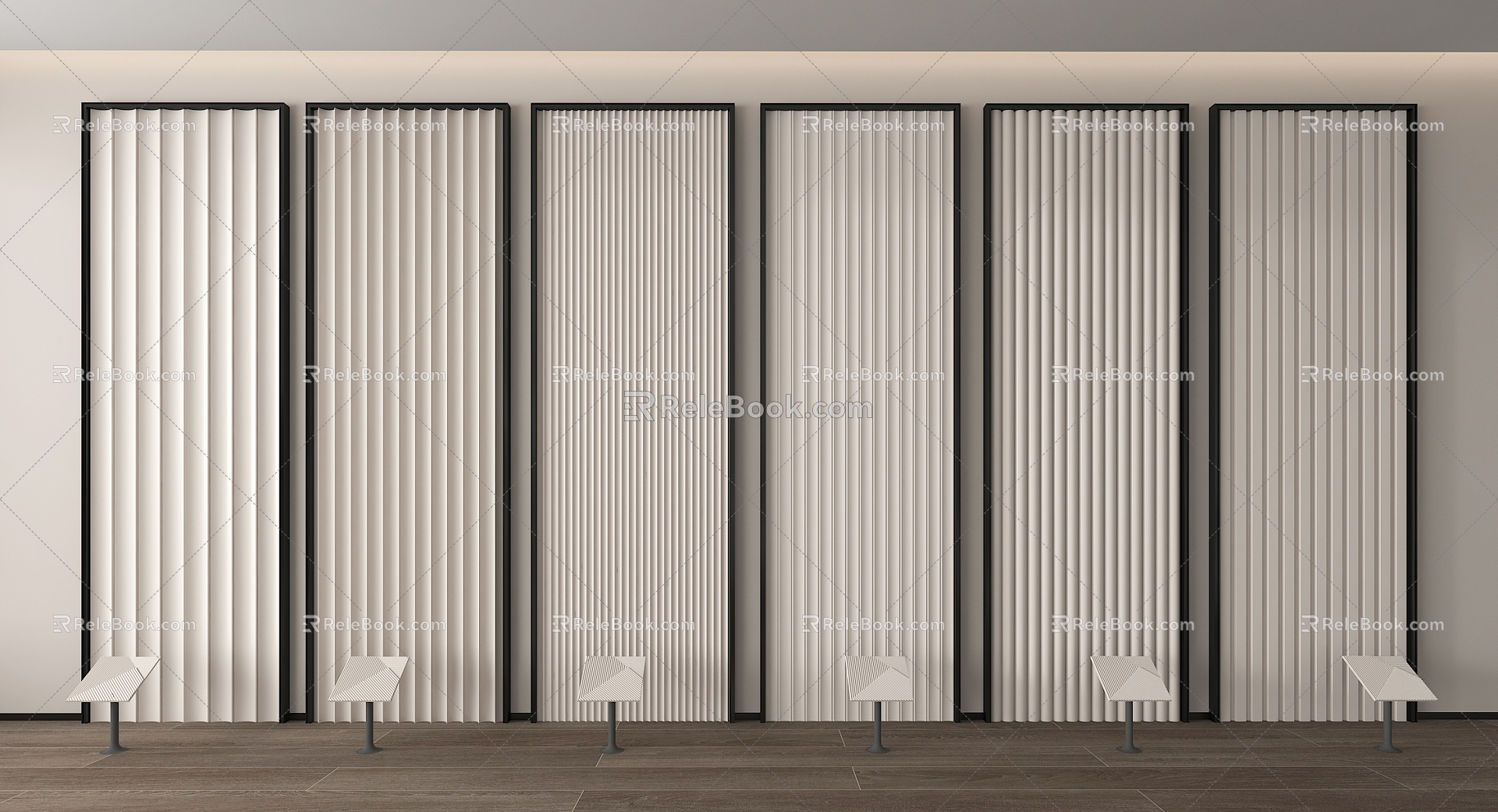 Modern wall panel 3d model