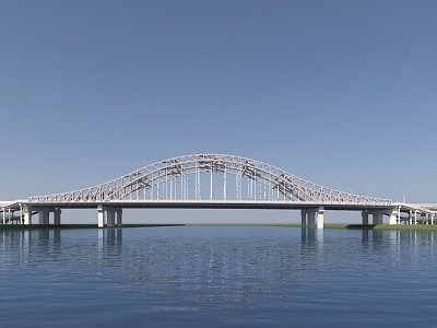 Landscape pedestrian bridge 3d model