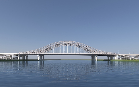 Landscape pedestrian bridge 3d model