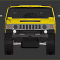 Yellow Off Road Vehicle Featuring Rugged Design Large Tires And Sunroof