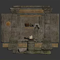 Intricate Artistic Stone Sculpture Carving Design With Decorative Miniature Structure Details