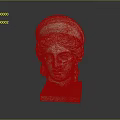 Wooden Furniture Base Displaying Ancient Greek Sculpture Head