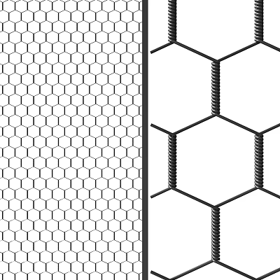Hexagonal Honeycomb Components with Grid Pattern and Interconnected Framework Design 3d model