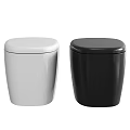 Modern White and Black Toilet Models With Sleek Design For Modern Bathroom