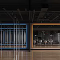 Modern Fitness Gym Interior With Mirror Walls Training Equipment And Wooden Flooring
