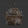 Industrial Equipment Rusty Metal Toolbox With Handle And Latches For Storage