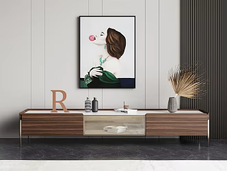 Modern TV Cabinet Simple TV Cabinet 3d model