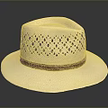 Stylish Straw Hat As Daily Life Essential With Perforated Design And Brown Leather Band
