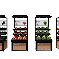 Modern shelf fruit 3d model