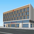 New Chinese-style Office Building Multi-storey Office Building 3d model