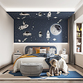 Modern Children's Room Boys Children's Room 3d model