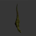 Green Striped Tyrannosaurus Rex With Open Mouth Sharp Teeth Standing On Black Background With Reflection