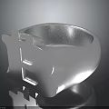 Silver Bitcoin Symbol Ring With Polished Metal Finish And Modern Fashion Design
