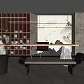 New Chinese Style Study 3d model
