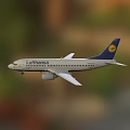 White Lufthansa Airplane With Blue Tail Flying In Sky