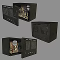Vintage Radio Showcase Featuring Multiple Angles Retro Design Control Panel And Components 3d model