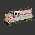 Yellow and Gray Electric Toy Train with Red Stripes 7400 Light and Sound for Kids