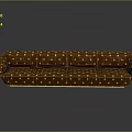 Brown Sofa With White Dots In Gray Background And Reflective Floor