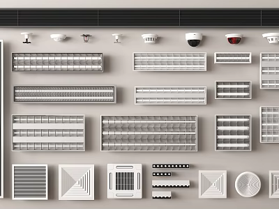 High Quality Grille Lights With Various Modern Designs And Sizes For 3d model