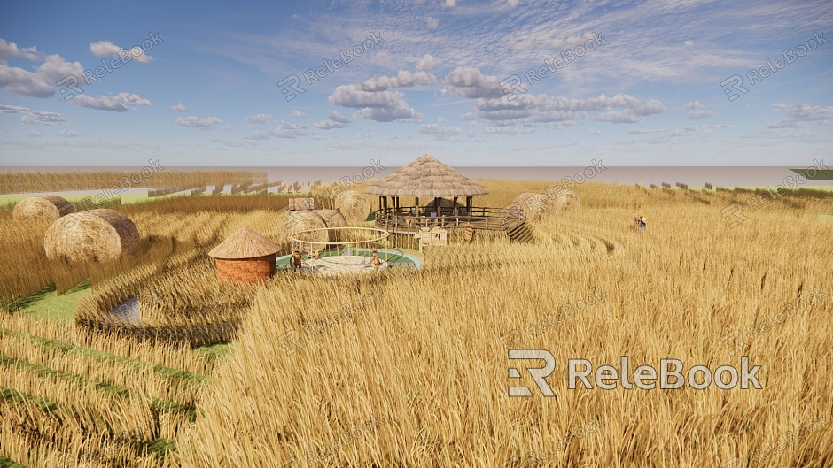 Modern Farmland Rural Agricultural Landscape model