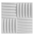 Modern White Wall Paneling With Striped And Geometric Patterns For Interior Decor 3d model